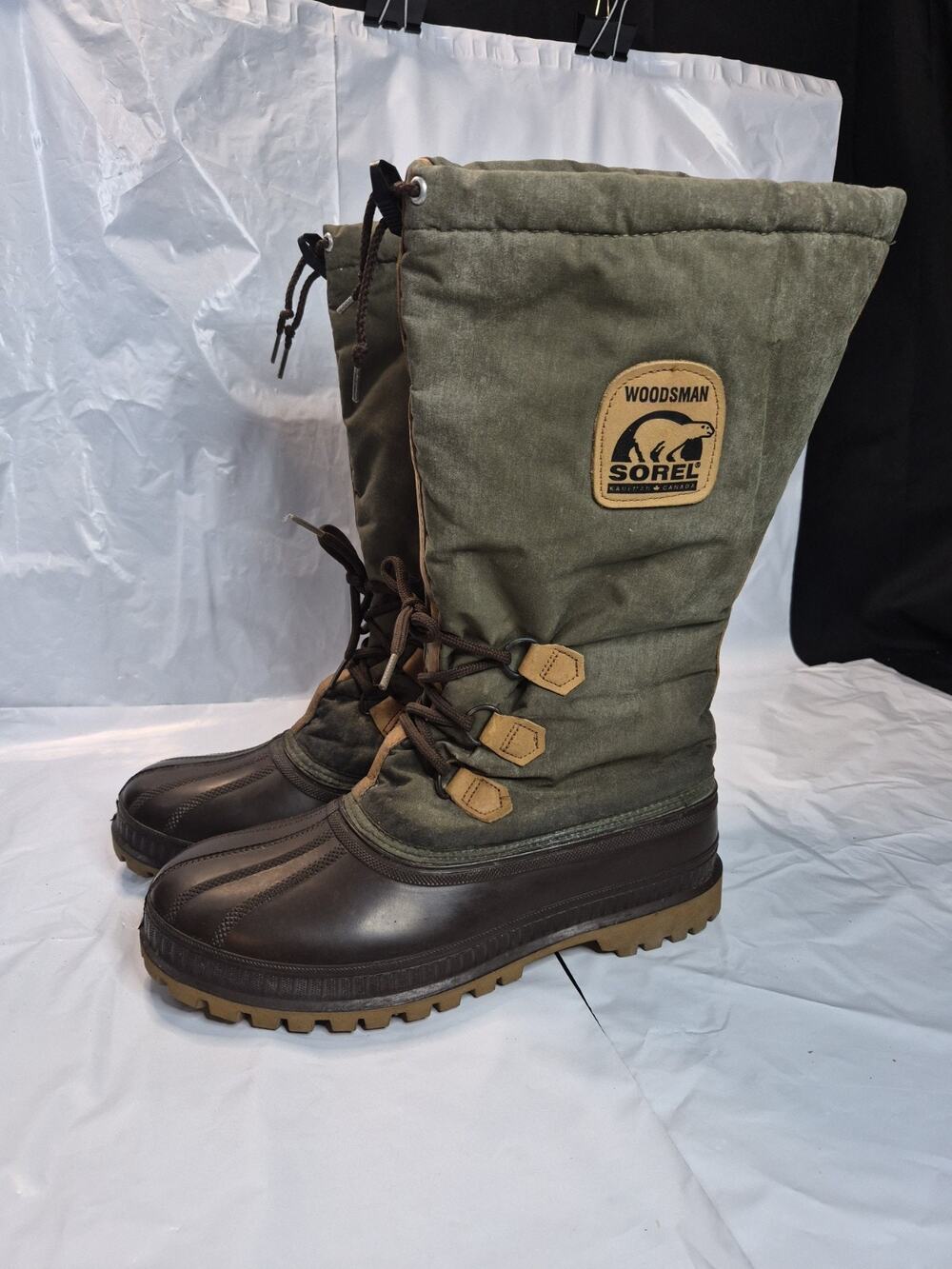 SOREL KAUFMAN WOODSMAN STEEL SHANK INSULATED WINTER BOOTS MENS SIZE 11